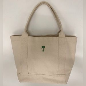 Canvas Tote/Bag with Palm Tree